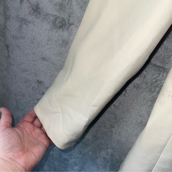 Lauren Ralph Lauren LRL Cream Blazer Faux Pockets 12P Petite Career Work Office - Picture 9 of 16